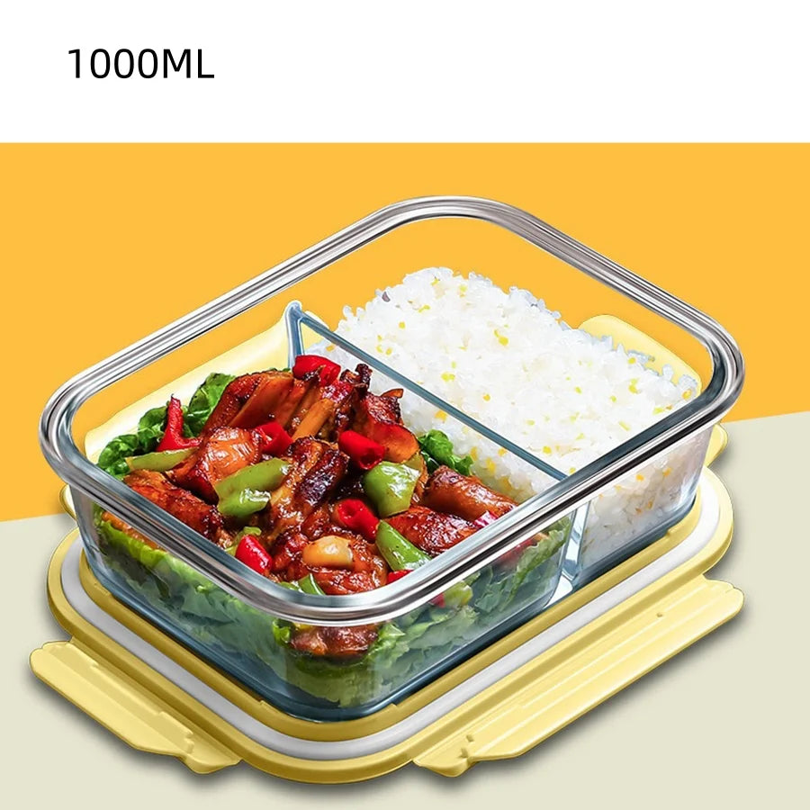 Lunch Box Glass Food Storage Containers with Lids (1 count)