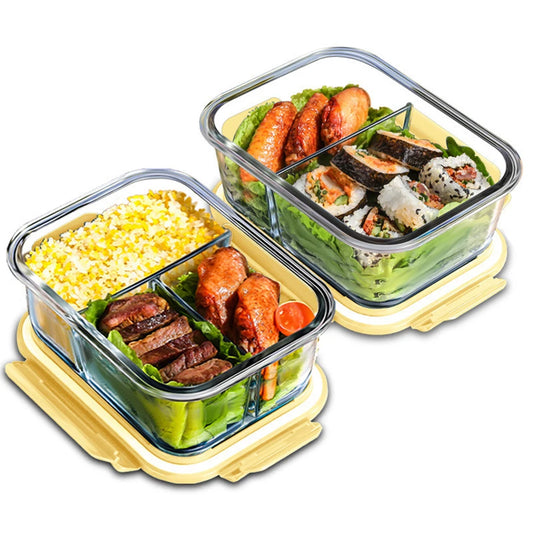 Lunch Box Glass Food Storage Containers with Lids (1 count)