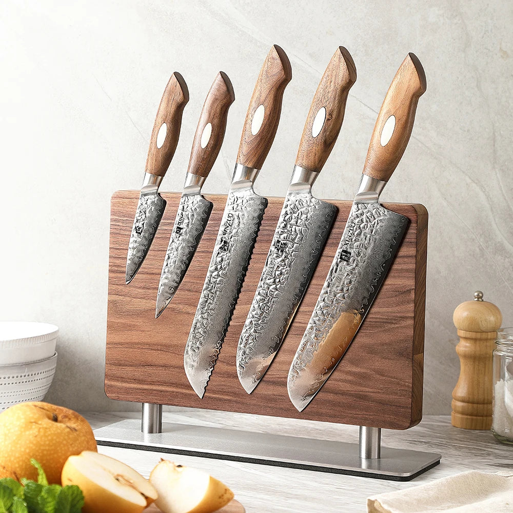 XINZUO Walnut SolidWood Knife Stand
