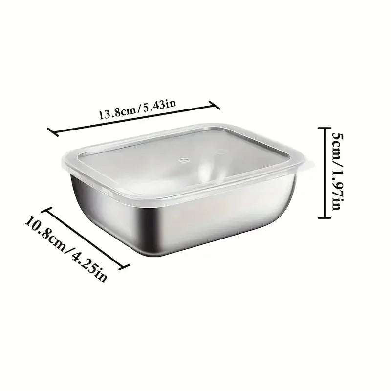 Stainless Steel Meal prep Containers (5 pack), Stackable Food Storage Boxes