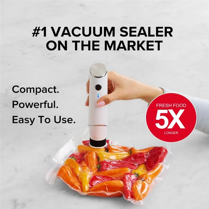 A01V-Seal Meal Saver-Compact Handheld Vacuum Sealer For Food 1SET, Portable Food Sealer Machine Powerful Vacuum Sealing