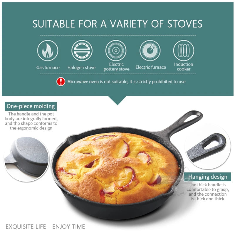 Cast Iron Frying Pan Non-stick Skillet