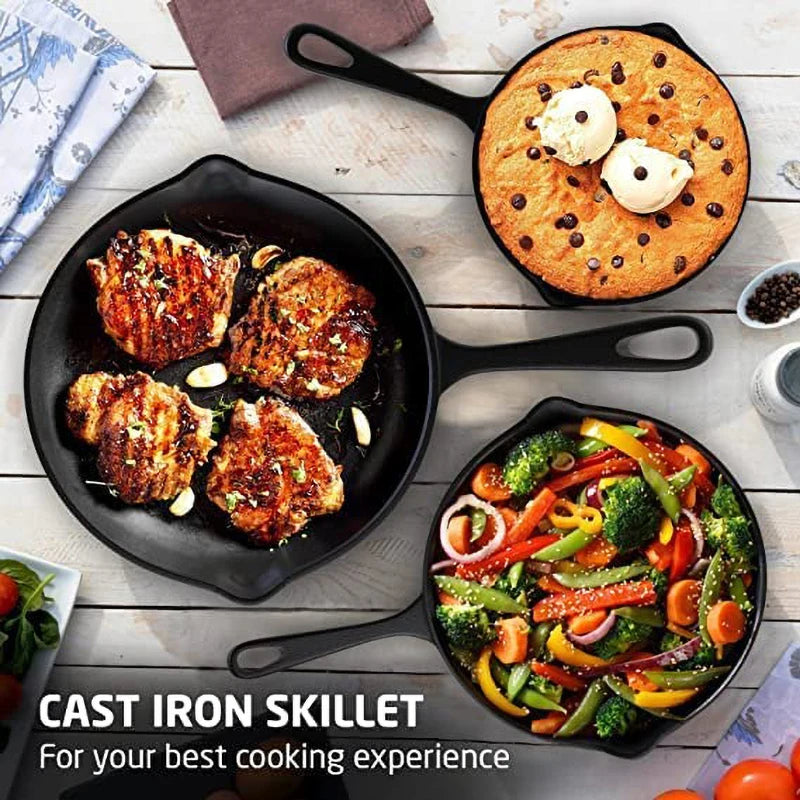 Cast Iron Frying Pan Non-stick Skillet
