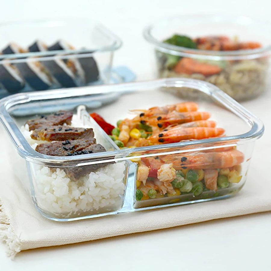 Lunch Box Glass Food Storage Containers with Lids (1 count)