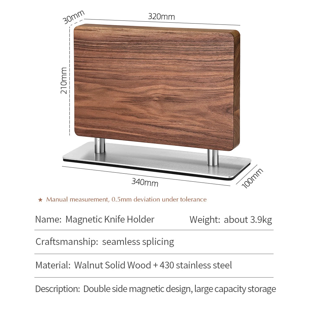 XINZUO Walnut SolidWood Knife Stand