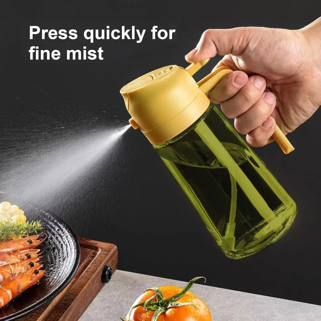 2-in-1 Glass Oil Dispenser & Sprayer