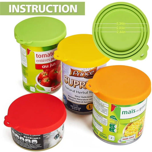 3 In 1 Silicone Canned Lid Reusable Food  Cover