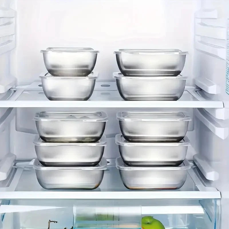 Stainless Steel Meal prep Containers (5 pack), Stackable Food Storage Boxes