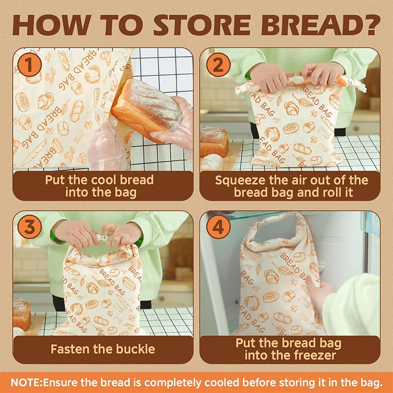 Bread Bags Reusable Beeswax Storage Bags