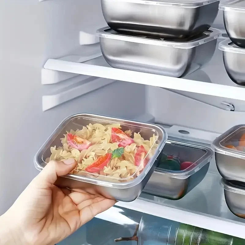 Stainless Steel Meal prep Containers (5 pack), Stackable Food Storage Boxes
