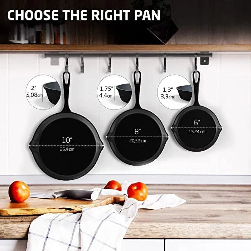 Cast Iron Frying Pan Non-stick Skillet