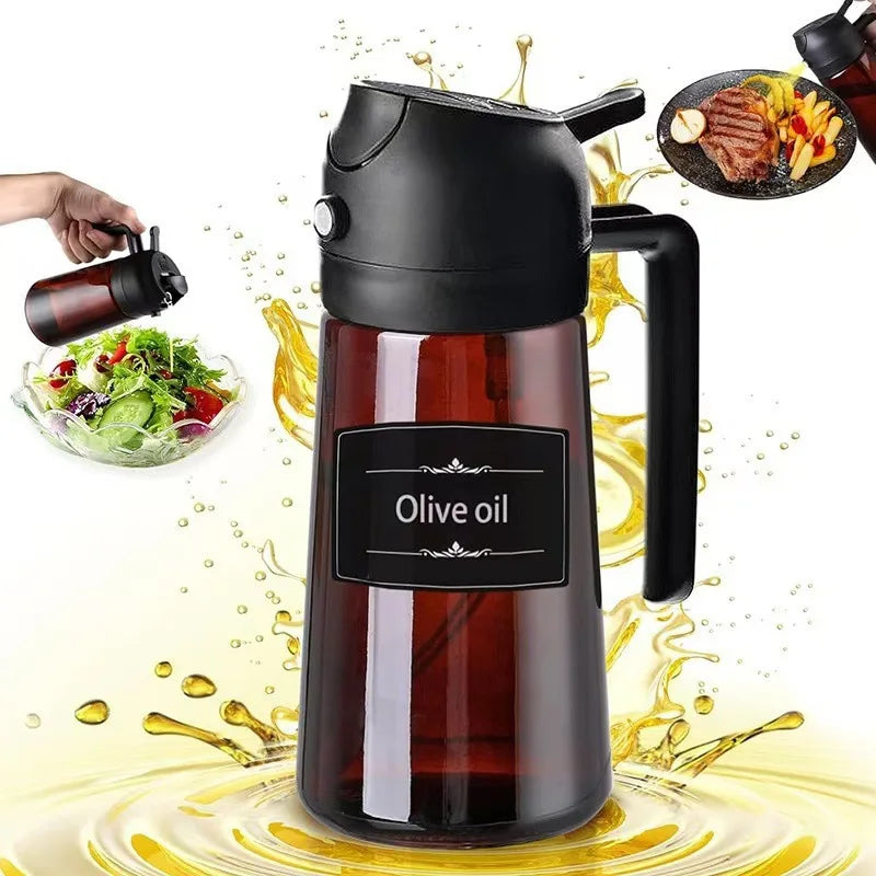 2-in-1 Glass Oil Dispenser & Sprayer