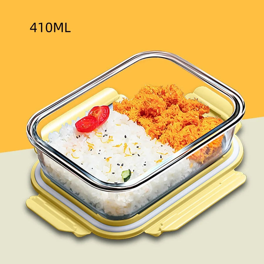 Lunch Box Glass Food Storage Containers with Lids (1 count)