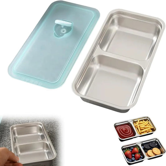 Snack container, reusable double-layer snack container